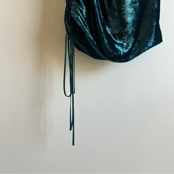 Cinq A Sept Shiny Astrid Dress in Teal Topaz - Picture 7 of 16